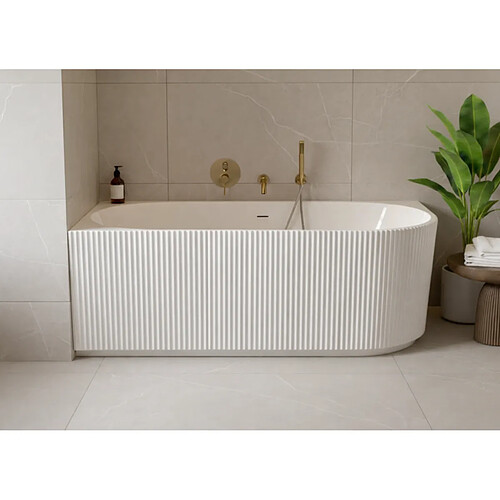 Otitec Baignoire d'angle Perle - 170 x 75 cm - Gauche - Blanc