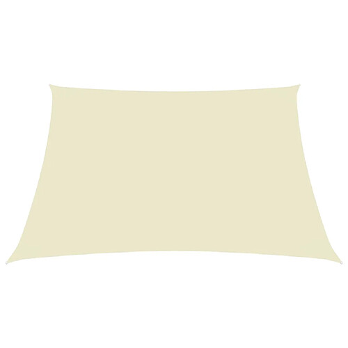 Helloshop26 Voile toile d'ombrage parasol tissu oxford carré 7 x 7 m crème 02_0009539