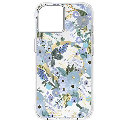 Rifle Paper Co. Rifle Paper Coque pour iPhone 14 Pro Antibactérienne avec Motif Floral Garden Party Bleu
