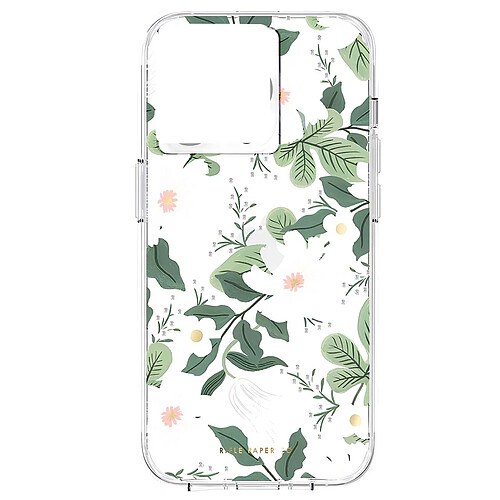 Rifle Paper Co. Rifle Paper Coque pour iPhone 14 Pro Antichocs avec Motif Floral Willow Transparent