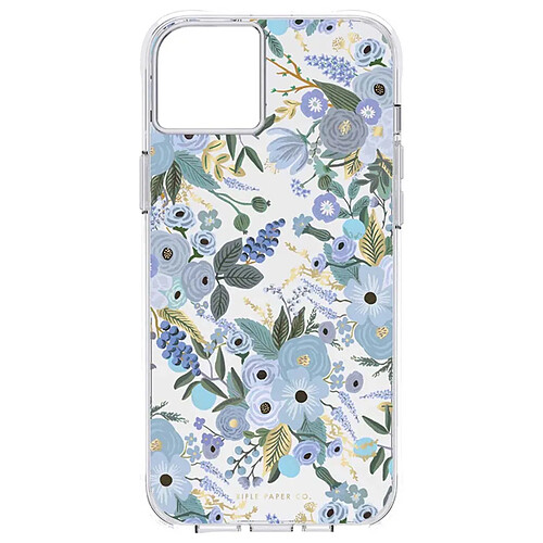 Rifle Paper Co. Rifle Paper Coque pour iPhone 14 Plus Motif Floral Garden Party Antibactérienne Bleu