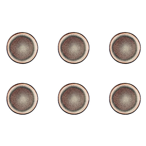 Bjorn Assiette IRIS Ø16cm - 6 pièces - Marron sauvage
