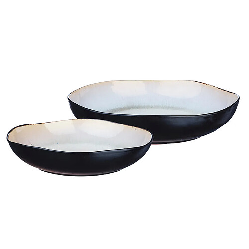 Bjorn Corbeille à fruits IRIS Ø27,5cm et Ø32,5cm - 2 pièces - Blanc ivoire