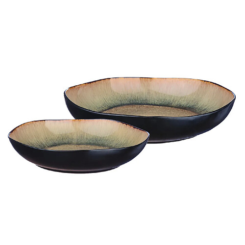Bjorn Corbeille à fruits IRIS Ø27,5cm et Ø32,5cm - 2 pièces - Marron sauvage