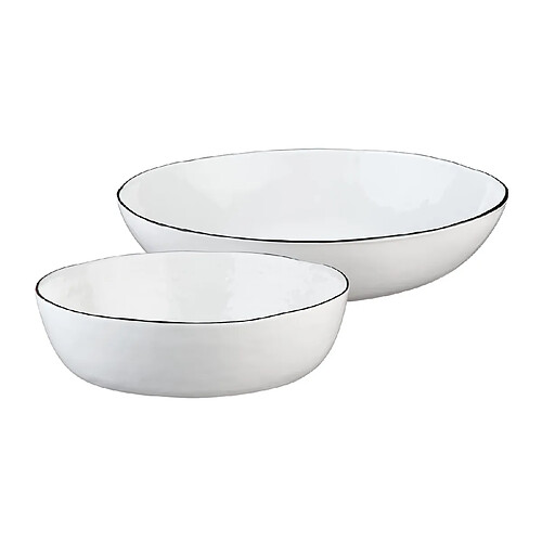 Bjorn Corbeille à fruit PURE Ø29cm et Ø33,5cm - 2 pièces - Blanc Neige