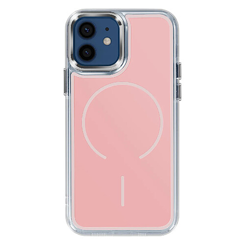 Avizar Coque MagSafe pour iPhone 12 / 12 Pro Protection Bi-matière Ultra Renforcé Rose