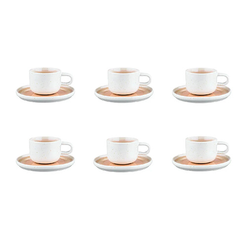 Bjorn Tasse 20cl et soucoupe Ø15cm OXYGEN - 12 pièces - Rose poudre