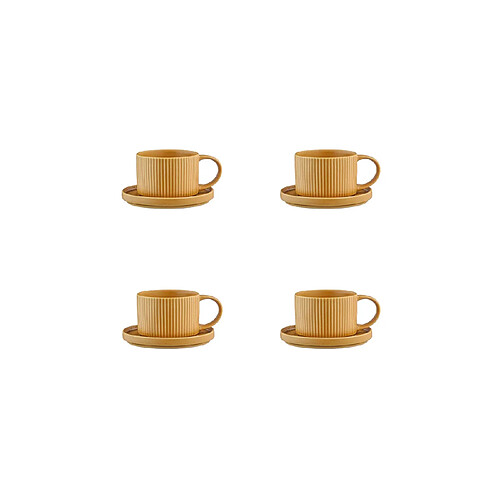 Bjorn Tasse SCANDI 15cl et soucoupe Ø12cm - 8 pièces - Ocre