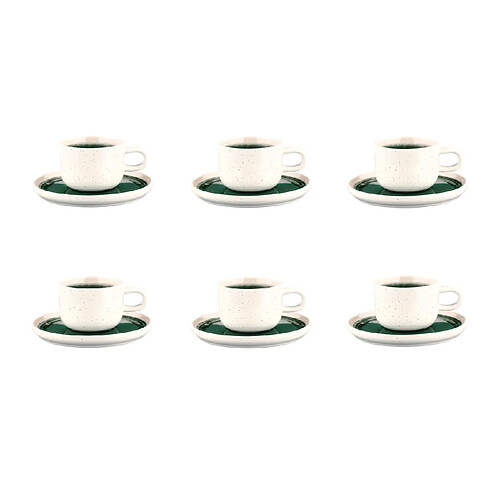 Bjorn Tasse 20cl et soucoupe Ø15cm OXYGEN - 12 pièces - Vert de gris