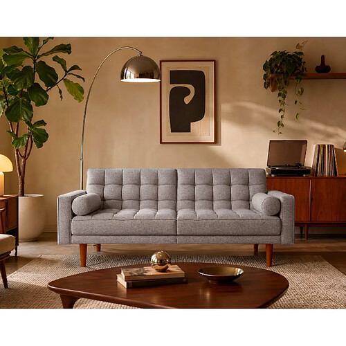 Bestmobilier Suzanne - Banquette 2 places convertible clic-clac en tissu texturé