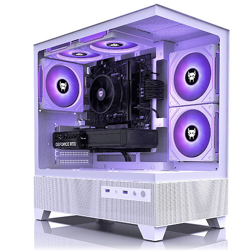 BEASTCOM Q5 Pro Gaming Blanc, AMD Ryzen 7 5700X, NVIDIA RTX 5060, 16 Go RAM, 1 To