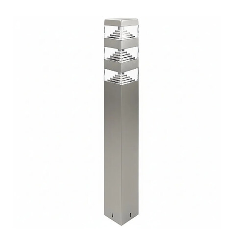 Lumihome Borne extérieure Pyramide 80cm Inox