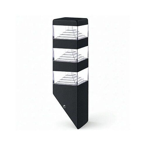 Lumihome Applique extérieure Pyramide 1500 lumens Noir