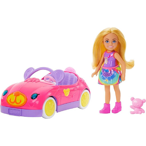 Barbie Chelsea Coffret voiture ourson avec poupée et teddy multicolore