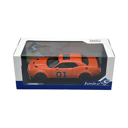 Solido SOOS1805713 1:18 Dodge Challenger Tribute 2023 Voiture miniature métal orange