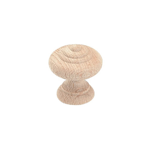 Cadap 7030 1S Bouton meuble hêtre brut 29x32mm