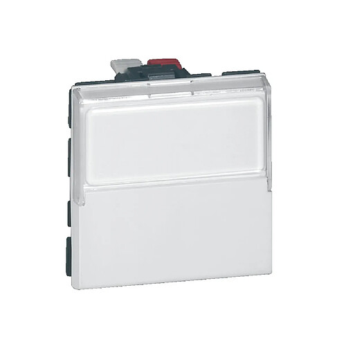 Legrand 077043 Poussoir inverseur Mosaic 2 modules blanc porte-étiquette