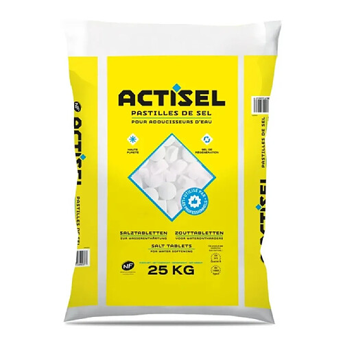 Les salins du midi Pastilles de sel pour adoucisseur d'eau Aqua Excell - 25 kg