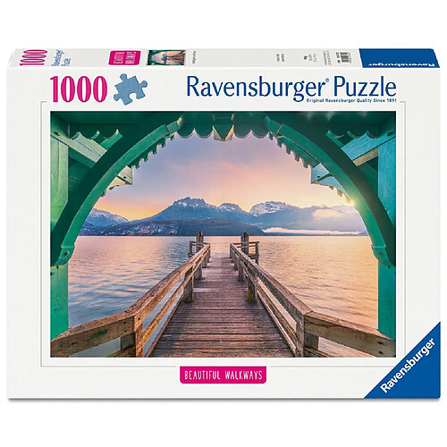 Ravensburger 12001762 Puzzle 1000 pièces Lac d'Annecy Ponton romantique