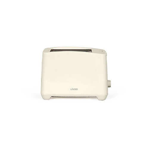 Livoo DOD162C Grille-pain 2 fentes 750W thermostat 7 niveaux blanc cassé