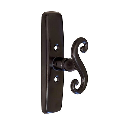 MAP 394236 Bouton de porte S rustique sur plaque 43 mm noir
