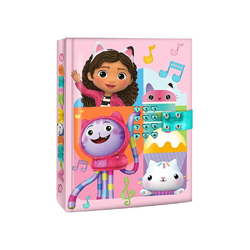Kids Licensing Carnet secret Gabby's Dollhouse rigide 21 x 15,5 x 3 cm avec cadenas