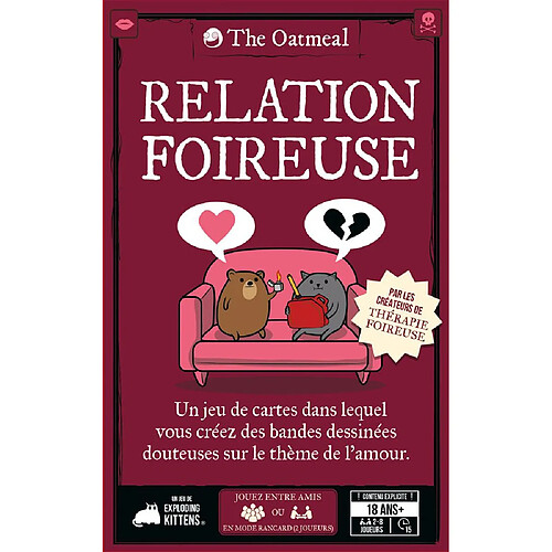 Exploding Kittens Relation Foireuse Jeu d'ambiance adulte - Cartes