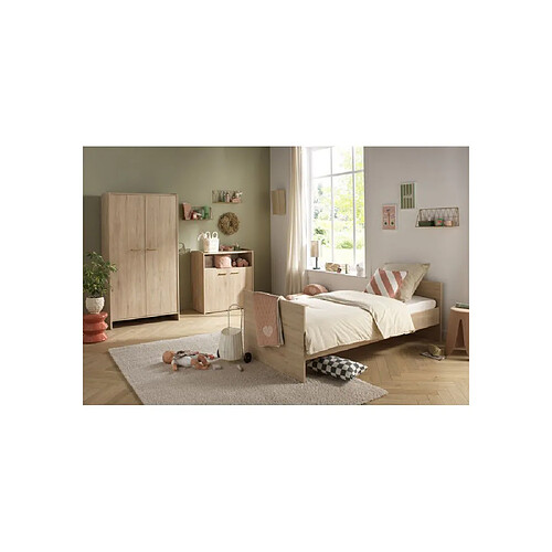 Sauthon Adele Pack chambre bébé 3 pièces Lit 120x60 Commode Armoire