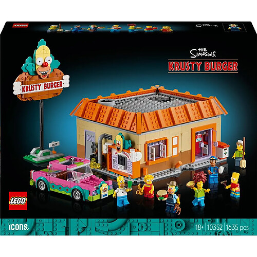 10352 Krusty Burger Set LEGO Icons 1635 pièces - Bâtiment Simpsons