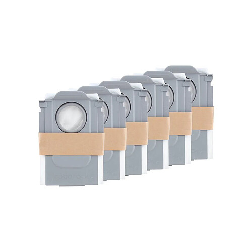 Roborock RRDE-CDYCX0-QREVO-06 Sacs poussière 6 pièces gris pour Qrevo/S8 MaxV Ultra