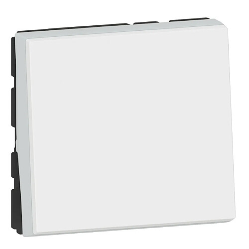 Legrand 073042 Poussoir inverseur à voyant 2 modules blanc mat 6A 250V