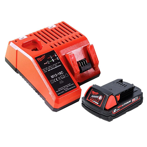 Milwaukee M18 B2 Kit de démarrage 12 - 18 V 1x 2,0 Ah + M12-18C Chargeur