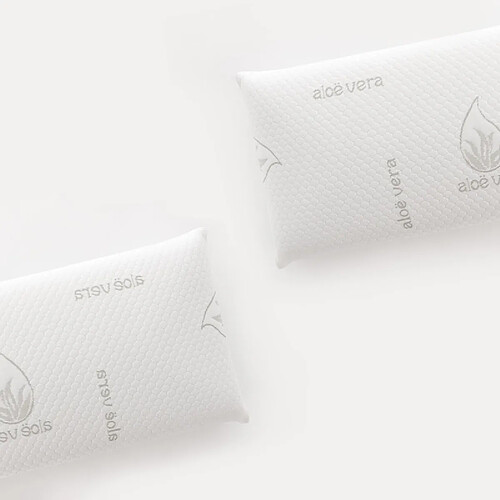Dream&Co SET 2 UNITÉS Oreiller viscoélastique PREMIUM 90, fermeté moyenne, ergonomique et adaptable