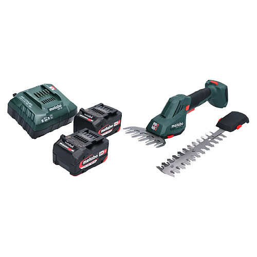 Metabo SGS 18 LTX Q Cisaille à gazon et à buissons sans fil 18 V + 2x 4,0 Ah + chargeur