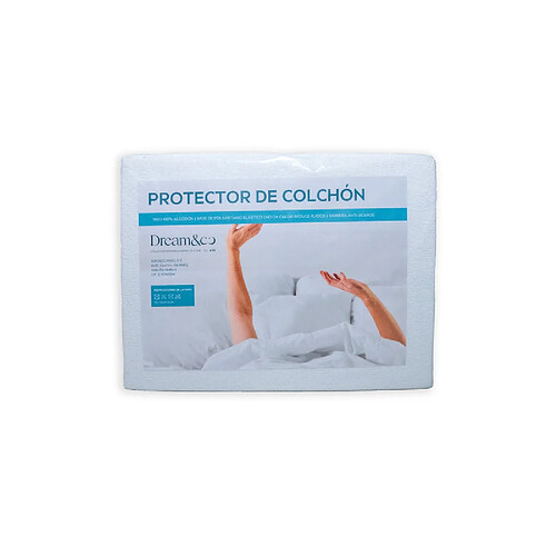 Dream&Co Protège-matelas en Rizo 100% Coton Naturel de 105x190/200, Respirant, Imperméable