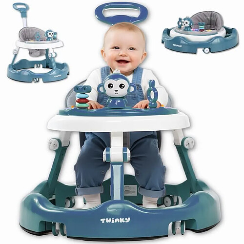 Twinky Trotteur Pour Bébé Avec Tapis D'éveil Et Tapis De Sol (Bleu Azur)
