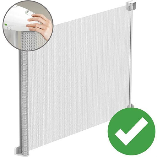 Twinky Barrière D'escalier Roulante 80 X 130 Cm Blanche