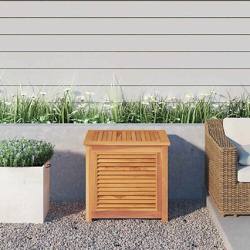 vidaXL Boîte de rangement de jardin et sac 60x50x58cm bois massif teck