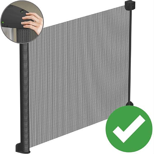 Twinky Barrière D'escalier Roulante 80 X 130 Cm Noire