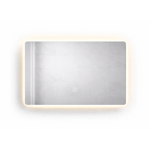 OTITEC Miroir LED rectangulaire - 80 x 60 cm - Éclairage LED rétroéclairé - ORION