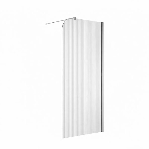 Otitec Paroi de douche italienne Lucia - 110 x 195 cm - Droite - Chrome