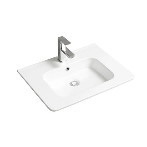 OTITEC Vasque à encastrer rectangulaire - 60 x 46 cm - Blanc brillant - ORIS