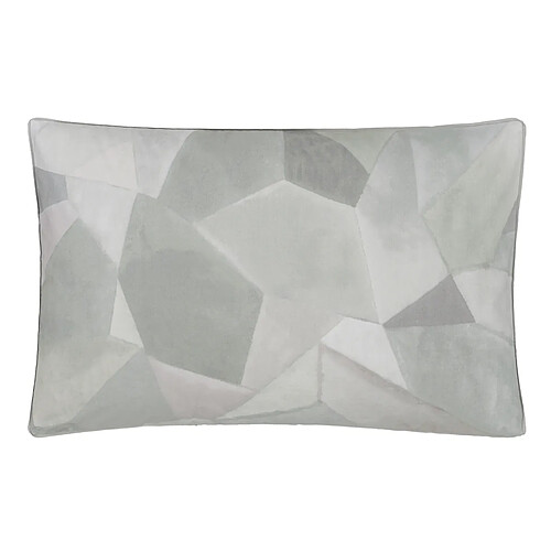 Designers Guild Taie d'oreiller imprimée en percale de coton, GEO MODERNE PEWTER