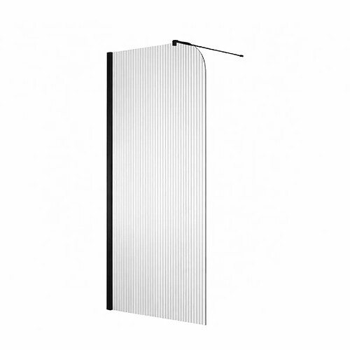 Otitec Paroi de douche Lucia - 100 x 195 cm - Gauche - Noir