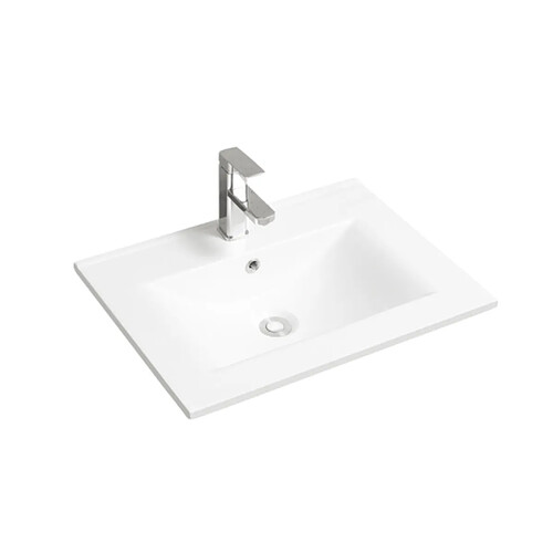 OTITEC Vasque à encastrer rectangulaire - 60 x 46 cm - Blanc brillant - SKAY