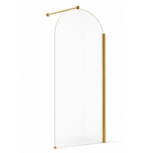 Otitec Paroi de douche italienne Siena Flûtée - 100 x 195 cm - Verre 6 mm