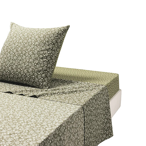 Origin Drap plat en Lyocell - 240 x 300 cm - Vert kaki