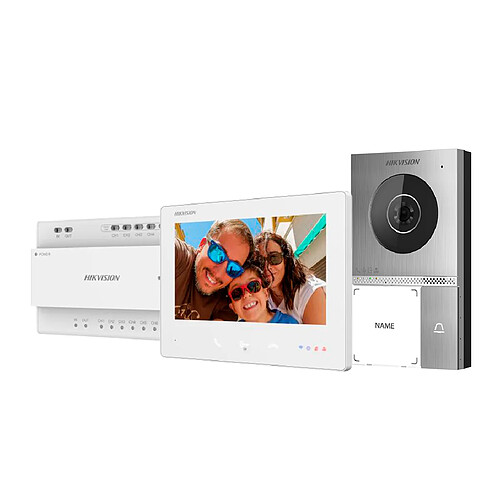 Kit de Visiophone Hikvision DS-KIS705EY 2MP WiFi Lecteur MF IP65