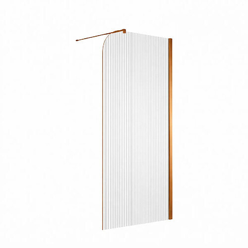 Otitec Paroi de douche LUCIA - 100 x 195 cm - droite - cuivre brossé