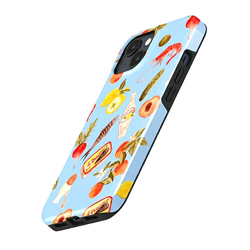 Burga Coque pour iPhone 14 Série Tough Motif AI Fresco Compatible MagSafe Multicolore